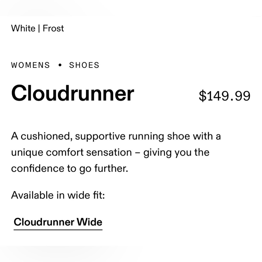 White on cloud runners, 7.5 - Picture 3 of 3